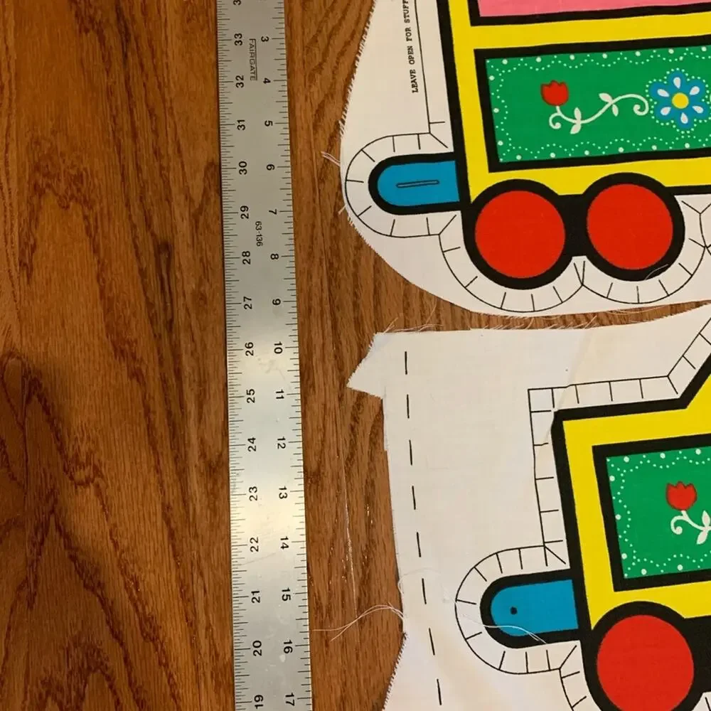 Adorable Vintage Train sewing project wall hanging